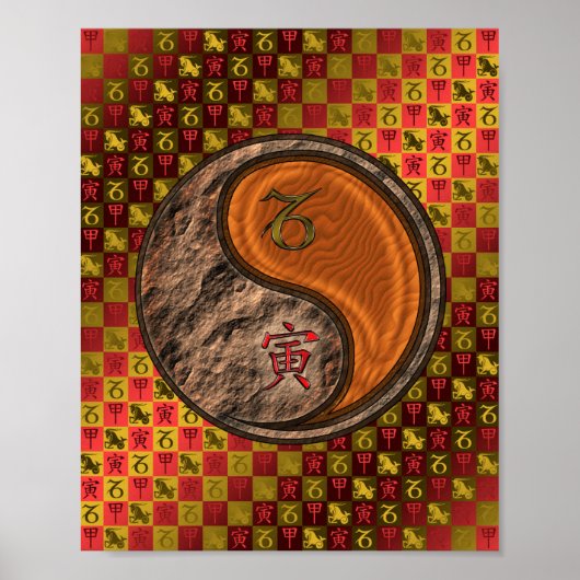 Steenbok & Hout Tijger Poster (Voorkant)