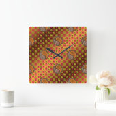 Steenbok & Hout Tijger Vierkante Klok (Huis)