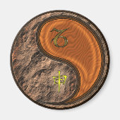 Steenbok & Houten Aap Magneet (Voorkant)