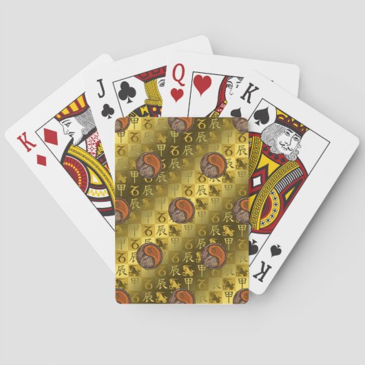 Steenbok & Houten Draak Pokerkaarten (Achterkant)