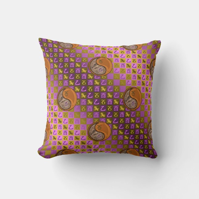 Steenbok & Houten Haan Kussen (Voorkant)