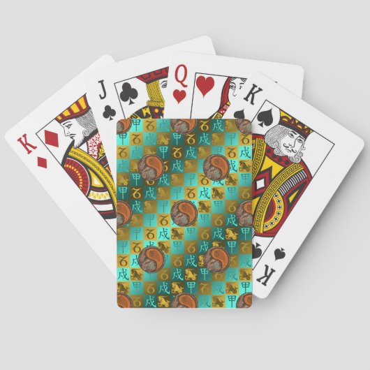 Steenbok & Houten Hond Pokerkaarten (Achterkant)