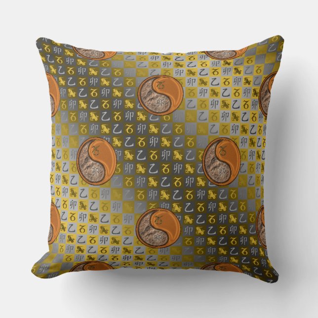 Steenbok & Houten Konijn Kussen (Voorkant)
