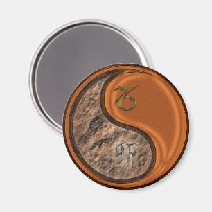 Steenbok & Houten Konijn Magneet
