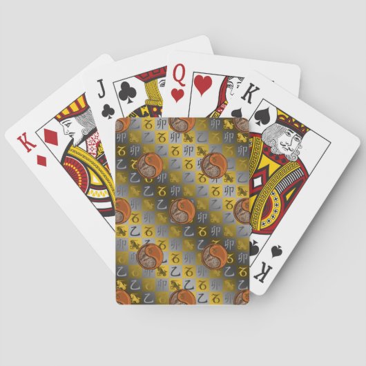 Steenbok & Houten Konijn Pokerkaarten (Achterkant)