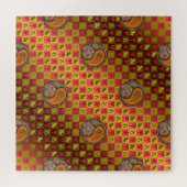 Steenbok & Houten Tijger Legpuzzel (Horizontaal)