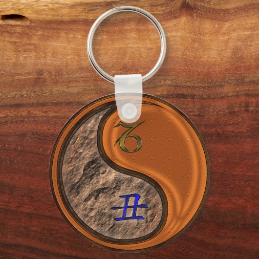 Steenbok & Houtos Sleutelhanger (Achterkant)