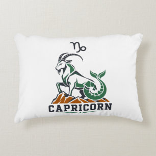 Steenbok Houtskool Groen Zeegeit Kunst Accent Kussen
