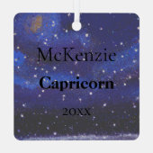 Steenbok: "Ik heb het te druk met stress." Metalen Ornament (Achterkant)