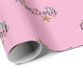 Steenbok inpakpapier - Roze achtergrond (Rol Hoek)