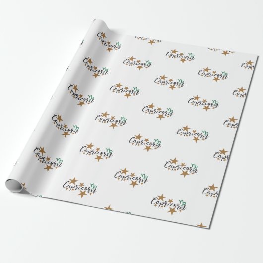 Steenbok inpakpapier - Witte achtergrond (Uitgerold)