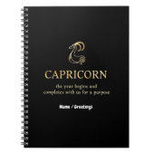 Steenbok jaar begint en eindigt met ons  notitieboek (Voorkant)