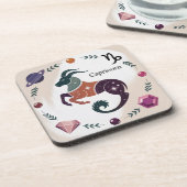 Steenbok Juwelen Saturnus Plastic Onderzetter Set (Linkerzijde)