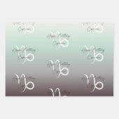 Steenbok Kleurstrologie Verjaardag Inpakpapier Vel (Voorkant)