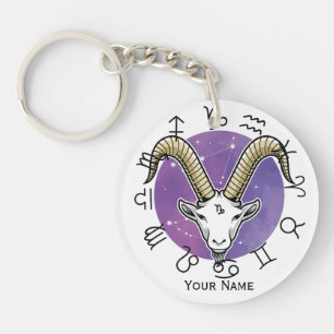 Steenbok & Maagd Acryl Sleutelhanger