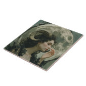 Steenbok Maan Astrologie Dierenriem Keramische Teg Tegeltje (Zijkant)