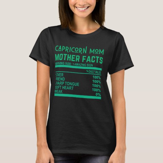 Steenbok Mam Grappige Moeder Feiten Gag Joke Love  T-shirt (Voorkant)