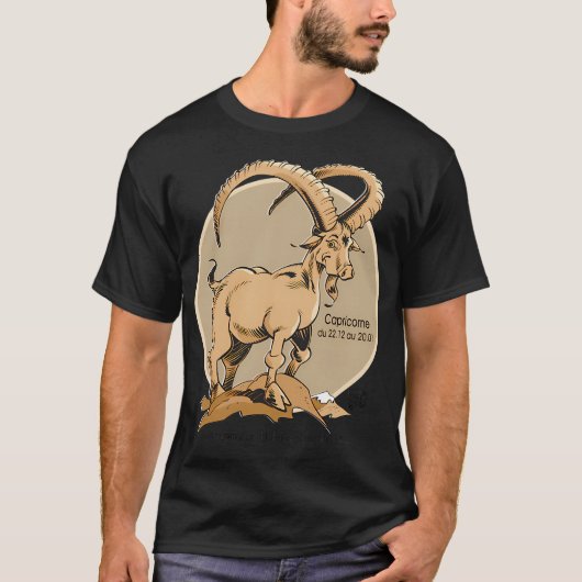 Steenbok man horoscoop t-shirt (Voorkant)