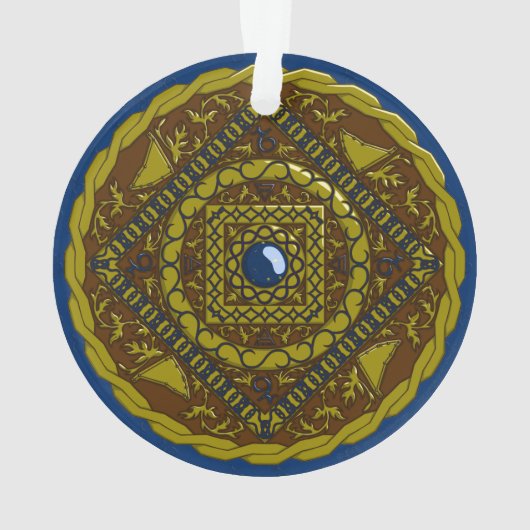 Steenbok Mandala Acryl Ornament (achterkant)