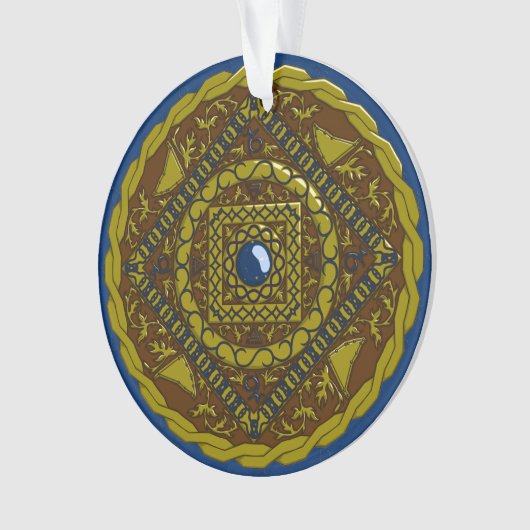 Steenbok Mandala Acryl Ornament (voorkant)