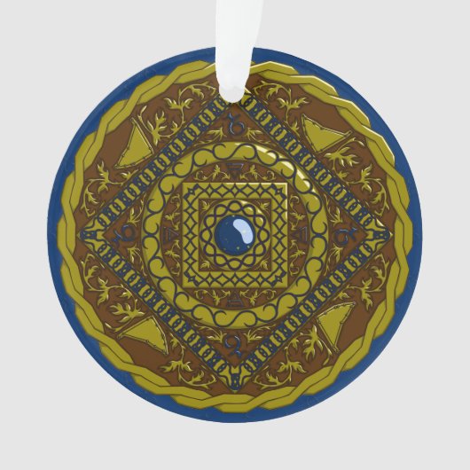 Steenbok Mandala Acryl Ornament (voorkant)