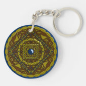 Steenbok Mandala Acryl Sleutelhanger (Achterkant)