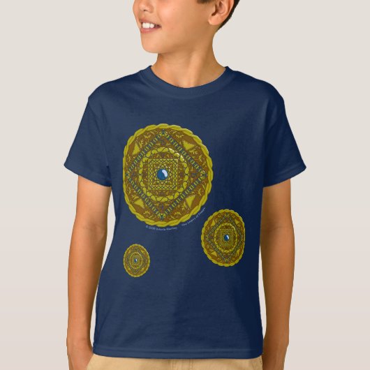 Steenbok Mandala Kind en Baby Donker Shirt (Voorkant)