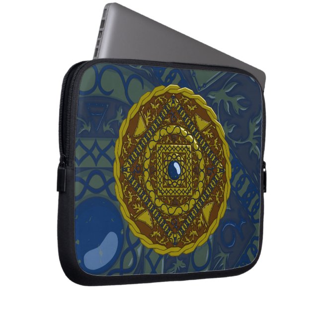 Steenbok Mandala Laptop Hoes (Voorkant Rechts)