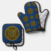 Steenbok Mandala Ovenwant & Pannenlap Set (Voorkant / Achterkant)
