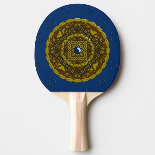 Steenbok Mandala Ping Pong Paddle Tafeltennisbatje (Voorkant)
