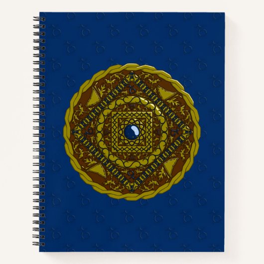 Steenbok Mandala spiraal Notitieboek (Voorkant)