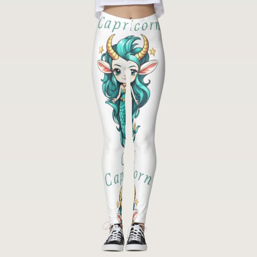 Steenbok Meisje Zeemeermin Thunder_Cove Leggings (Voorkant)
