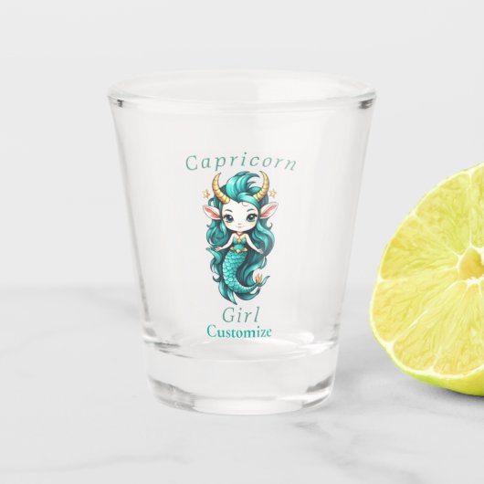 Steenbok Meisje Zeemeermin Thunder_Cove Shot Glas (Voorkant)
