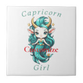 Steenbok Meisje Zeemeermin Thunder_Cove Tegeltje (Voorkant)