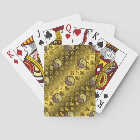 Steenbok & Metaal Draak Pokerkaarten (Achterkant)