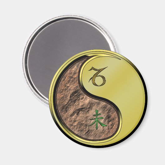 Steenbok & Metaal Geit Magneet (Voorkant / Achterkant)