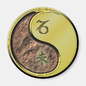 Steenbok & Metaal Geit Magneet (Voorkant)