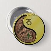 Steenbok & Metaal Geit Ronde Button 7,6 Cm (Voorkant /achterkant)