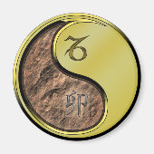 Steenbok & Metaal Konijn Magneet (Voorkant)