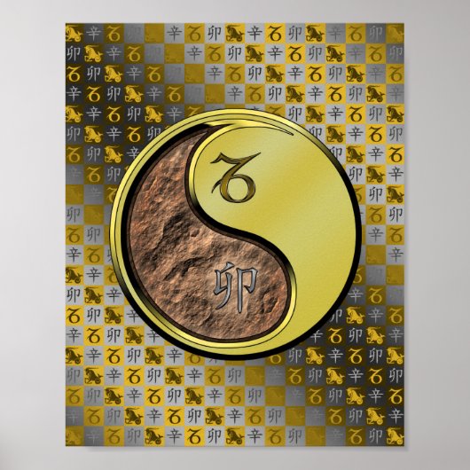 Steenbok & Metaal Konijn Poster (Voorkant)