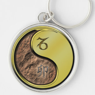 Steenbok & Metaal Konijn Sleutelhanger