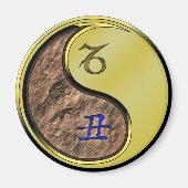 Steenbok & Metaal Os Magneet (Voorkant)
