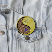 Steenbok & Metaal Os Ronde Button 7,6 Cm (In situ)