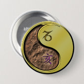 Steenbok & Metaal Os Ronde Button 7,6 Cm (Voorkant /achterkant)