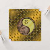 Steenbok & Metaal Paard Kaart (Voorkant / Achterkant in situ)