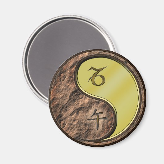 Steenbok & Metaal Paard Magneet (Voorkant / Achterkant)
