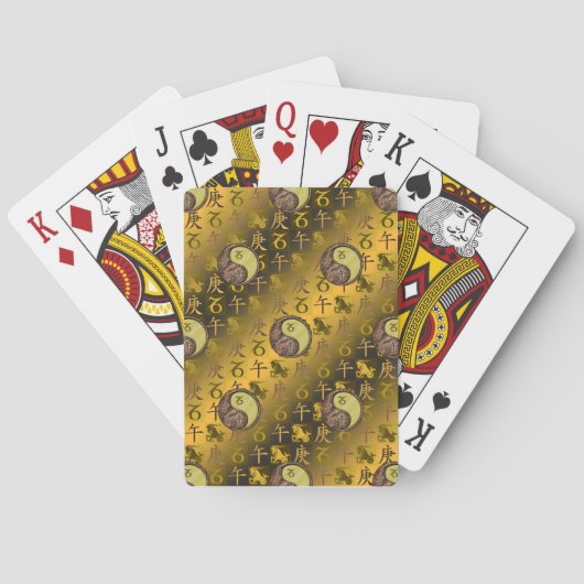 Steenbok & Metaal Paard Pokerkaarten (Achterkant)