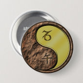 Steenbok & Metaal Paard Ronde Button 7,6 Cm (Voorkant /achterkant)