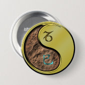 Steenbok & Metaal Slang Ronde Button 7,6 Cm (Voorkant /achterkant)