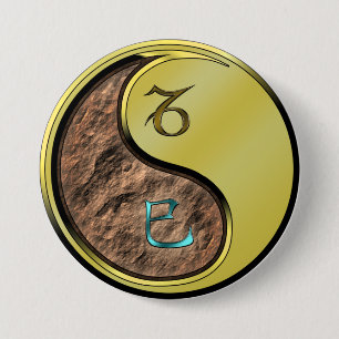 Steenbok & Metaal Slang Ronde Button 7,6 Cm